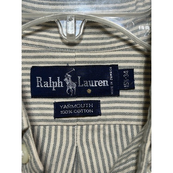 Polo Ralph Lauren Shirt Mens XL 15.5-34 Button Down Flesh Pony Preppy Academia - Picture 5 of 6